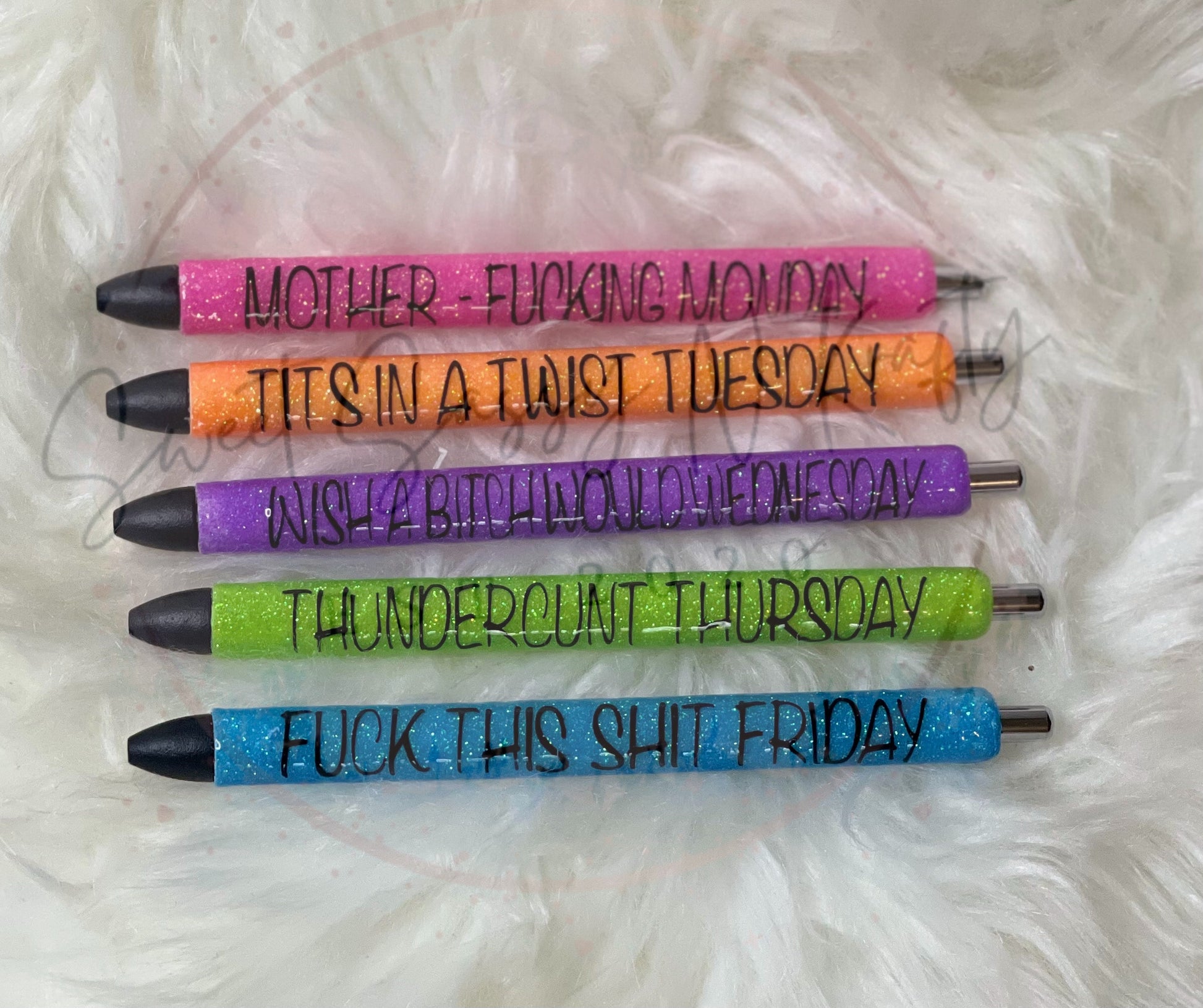 Funny Inappropriate Week Day Pens – Sweet Sassy N Krafty LLC